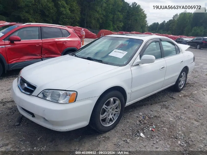 19UUA5663YA006972 2000 Acura Tl 3.2