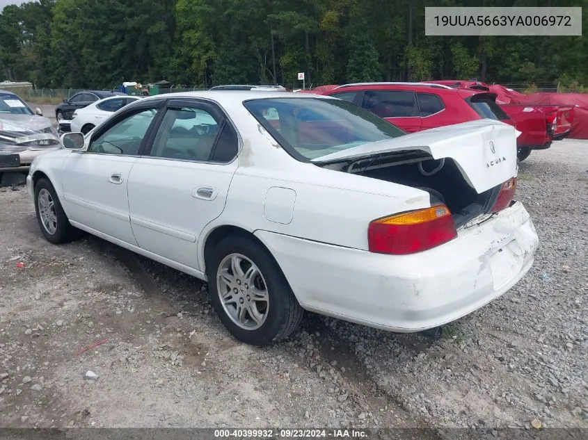 19UUA5663YA006972 2000 Acura Tl 3.2