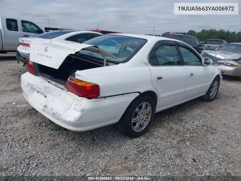 19UUA5663YA006972 2000 Acura Tl 3.2