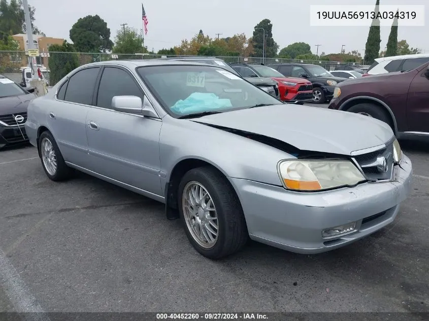 19UUA56913A034319 2003 Acura Tl 3.2 Type S