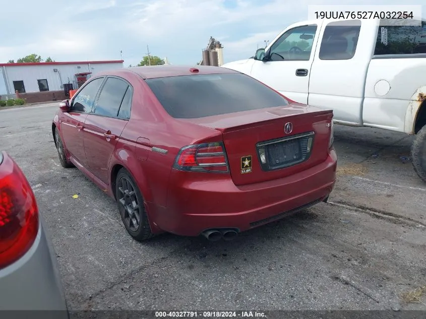 19UUA76527A032254 2007 Acura Tl Type S