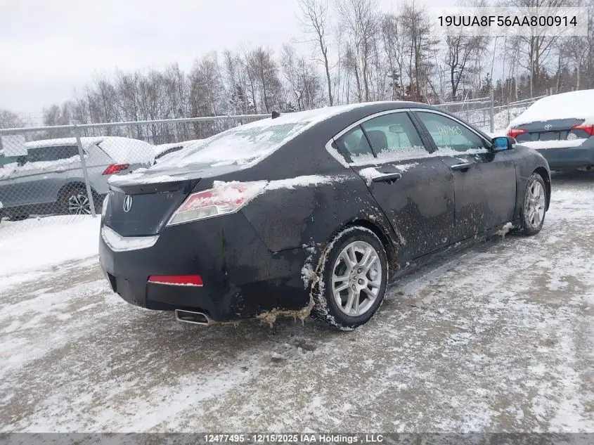 19UUA8F56AA800914 2010 Acura Tl