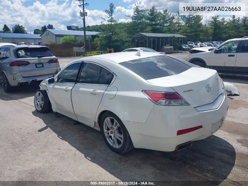 19UUA8F27AA026663 2010 Acura Tl 3.5