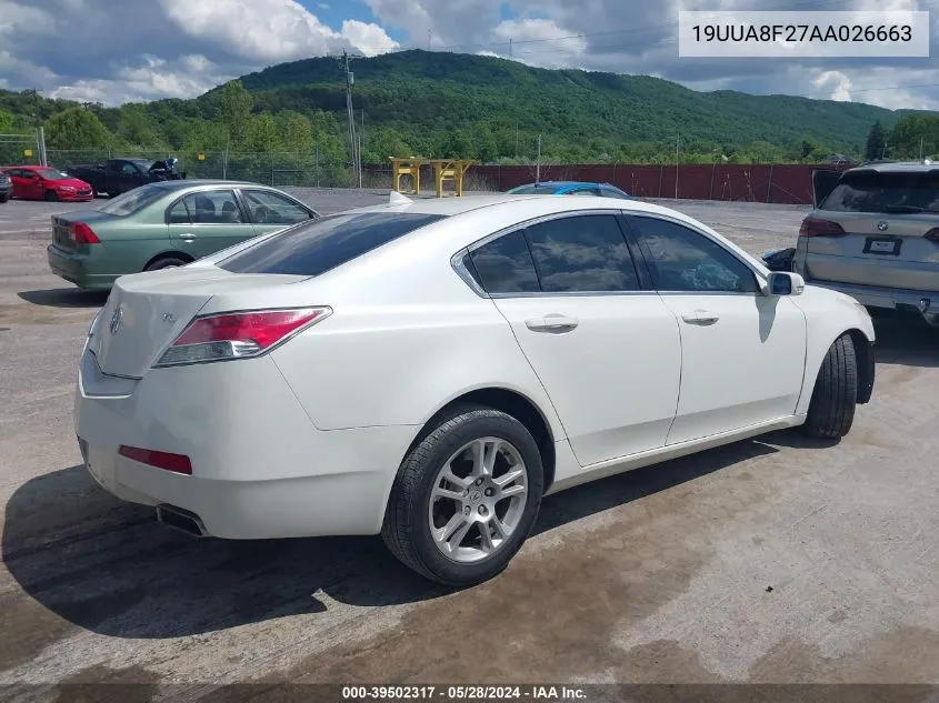 19UUA8F27AA026663 2010 Acura Tl 3.5