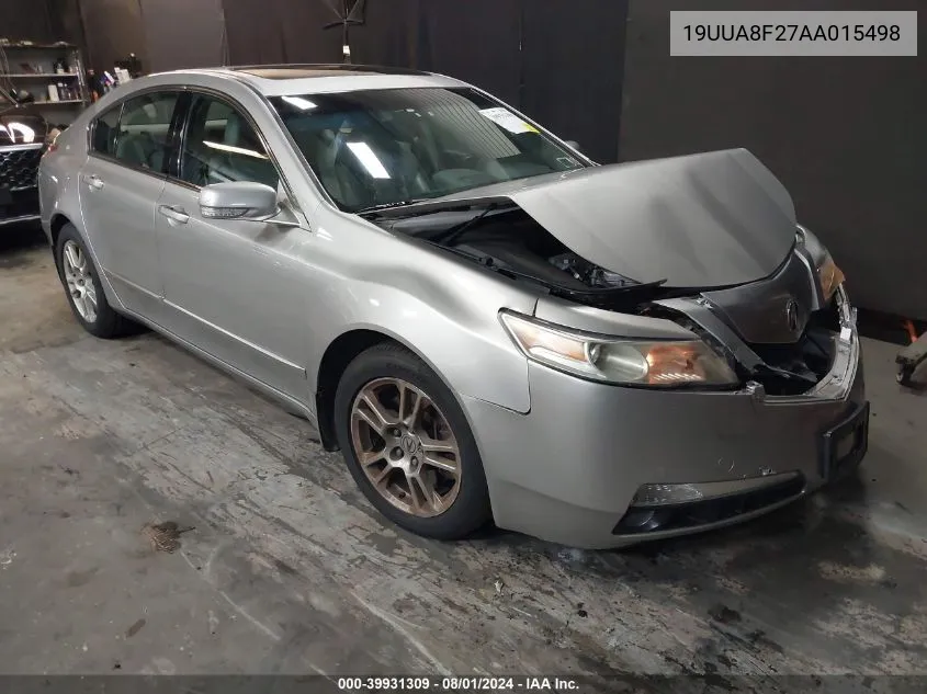 19UUA8F27AA015498 2010 Acura Tl 3.5