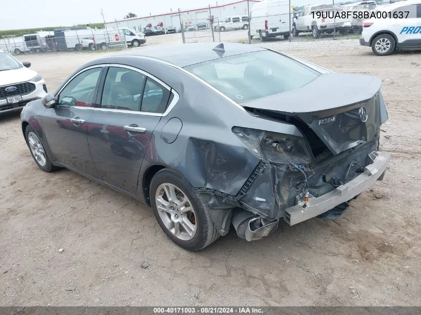 19UUA8F58BA001637 2011 Acura Tl 3.5