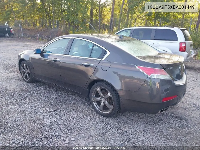 19UUA9F5XBA001449 2011 Acura Tl 3.7