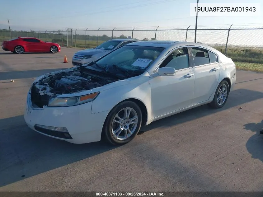 19UUA8F27BA001943 2011 Acura Tl 3.5