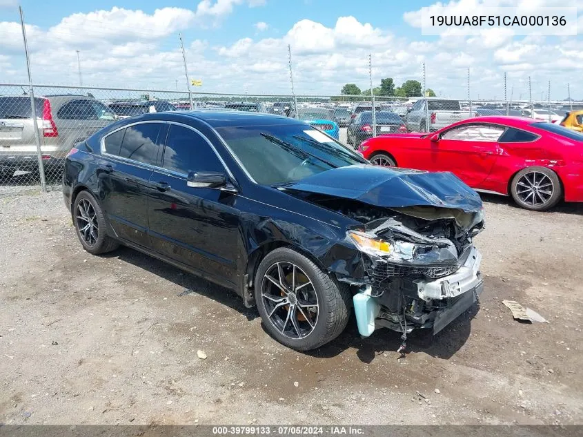 19UUA8F51CA000136 2012 Acura Tl 3.5