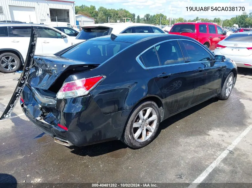 19UUA8F54CA038170 2012 Acura Tl 3.5