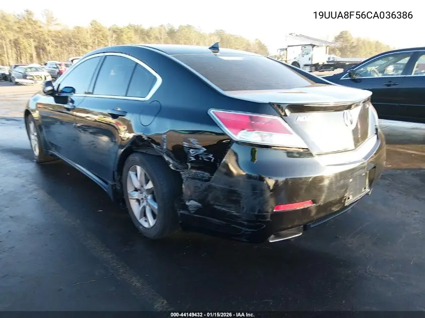 19UUA8F56CA036386 2012 Acura Tl 3.5