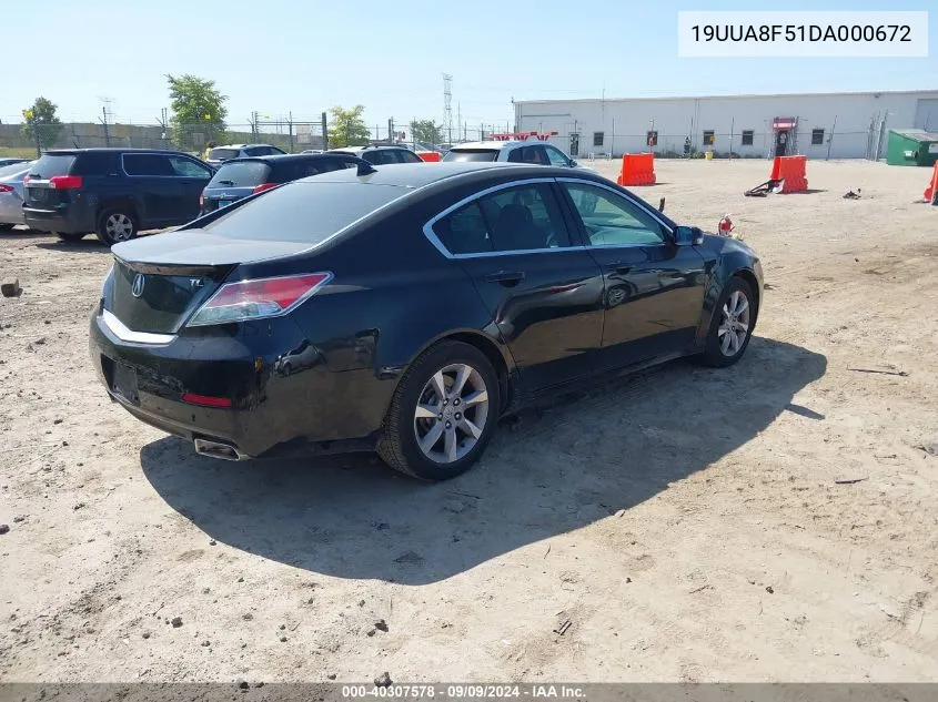 19UUA8F51DA000672 2013 Acura Tl 3.5