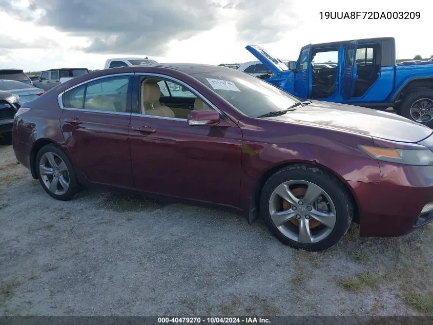 19UUA8F72DA003209 2013 Acura Tl 3.5