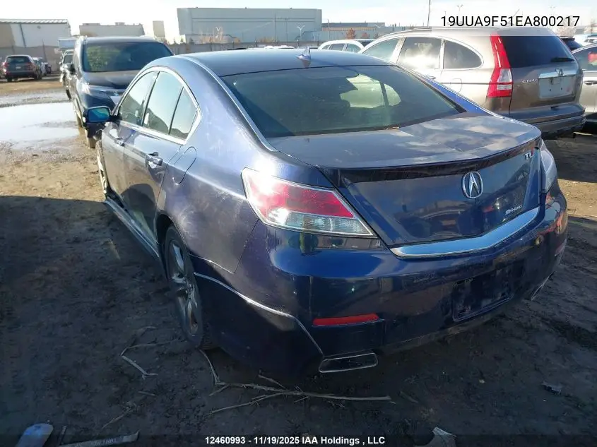 19UUA9F51EA800217 2014 Acura Tl Tech