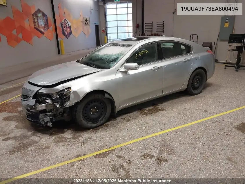 19UUA9F73EA800494 2014 Acura Tl