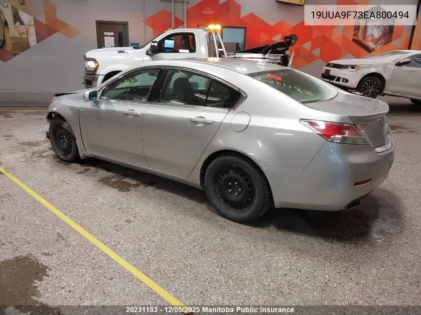 19UUA9F73EA800494 2014 Acura Tl