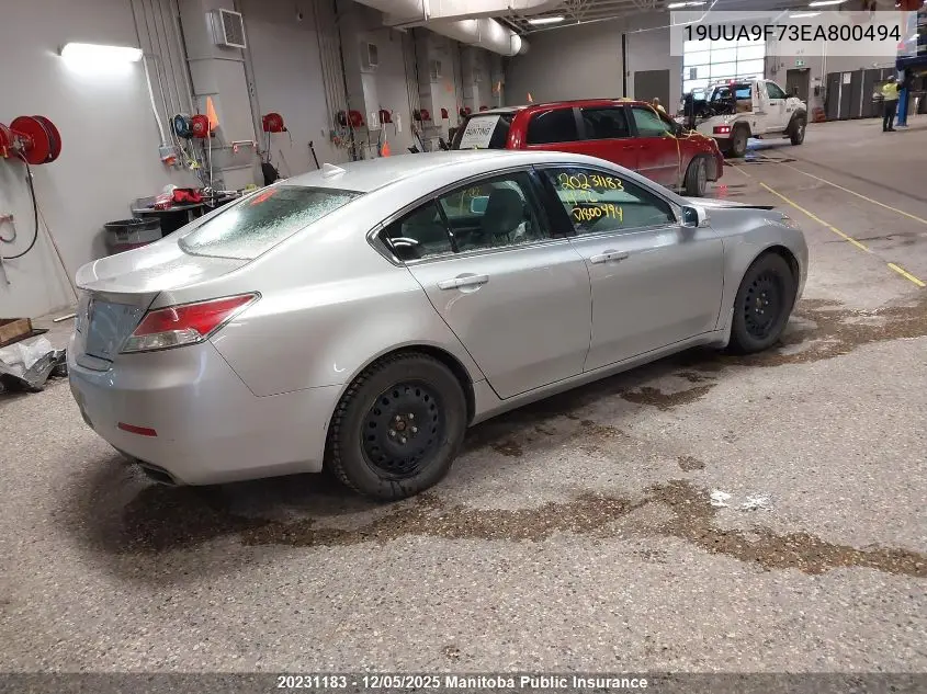 19UUA9F73EA800494 2014 Acura Tl