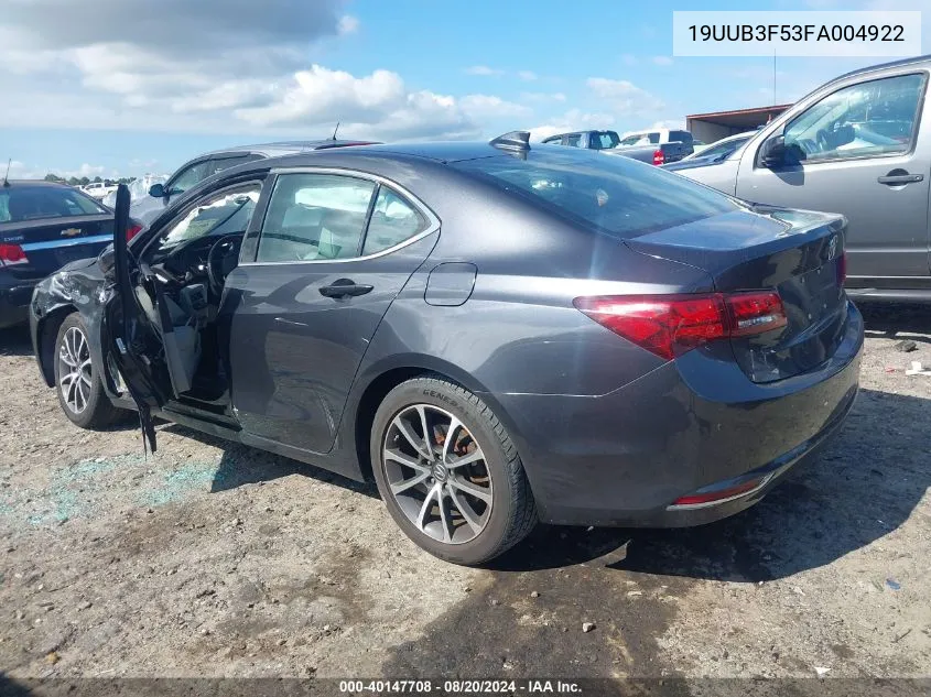 19UUB3F53FA004922 2015 Acura Tlx Tech