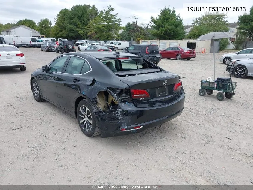 19UUB1F53FA016833 2015 Acura Tlx Tech