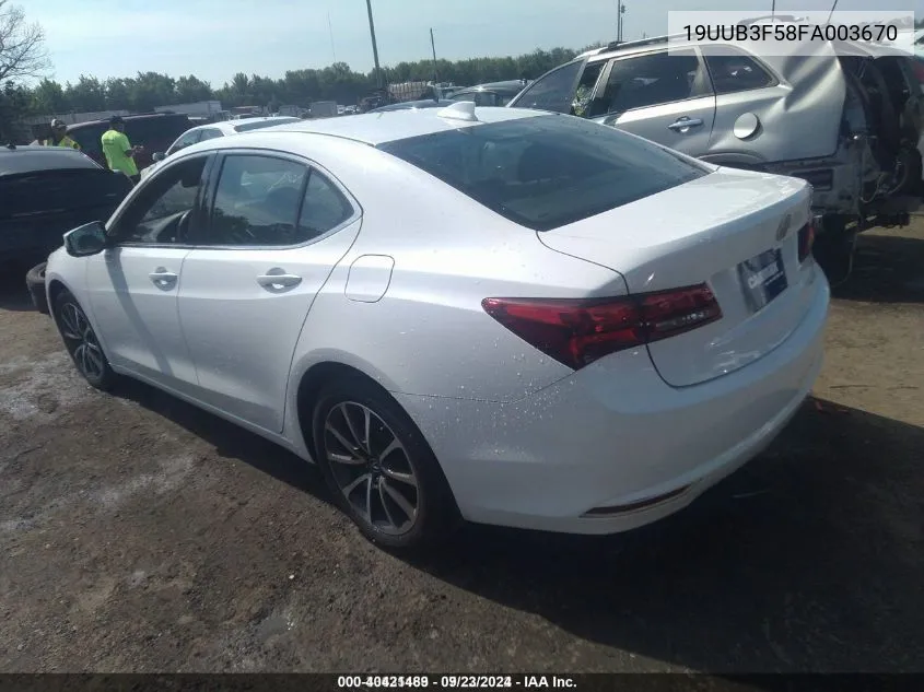 19UUB3F58FA003670 2015 Acura Tlx V6 Tech