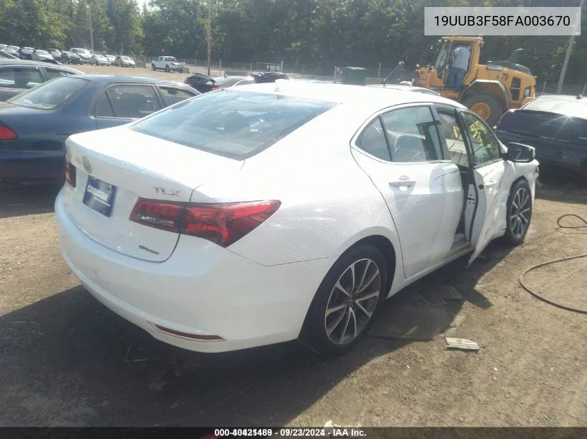 19UUB3F58FA003670 2015 Acura Tlx V6 Tech