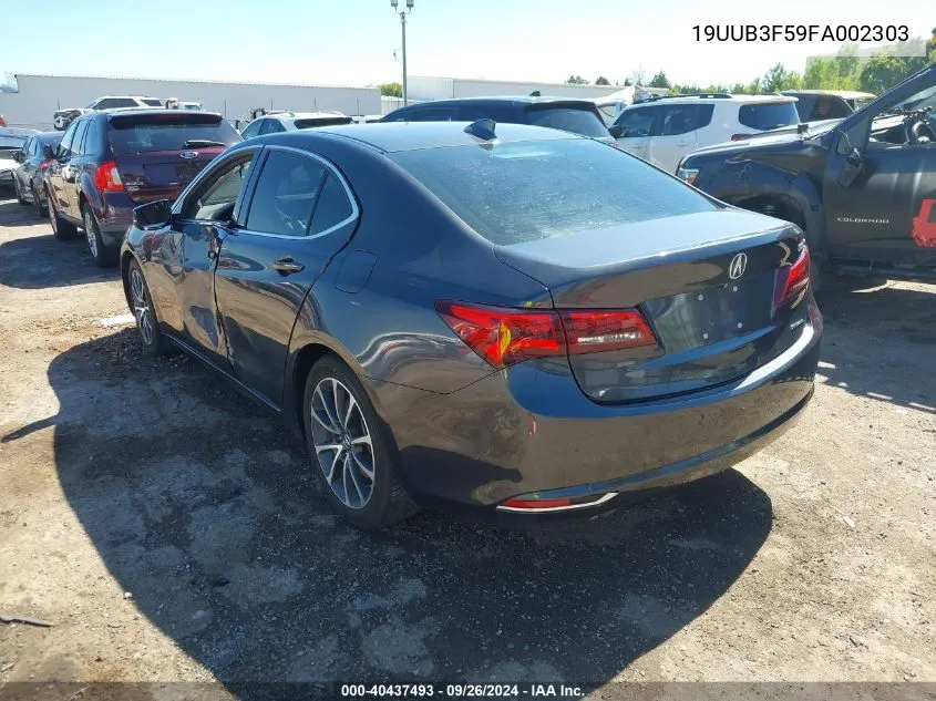 19UUB3F59FA002303 2015 Acura Tlx Tech