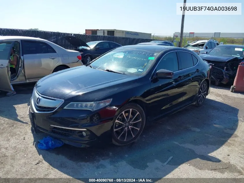 19UUB3F74GA003698 2016 Acura Tlx Advance