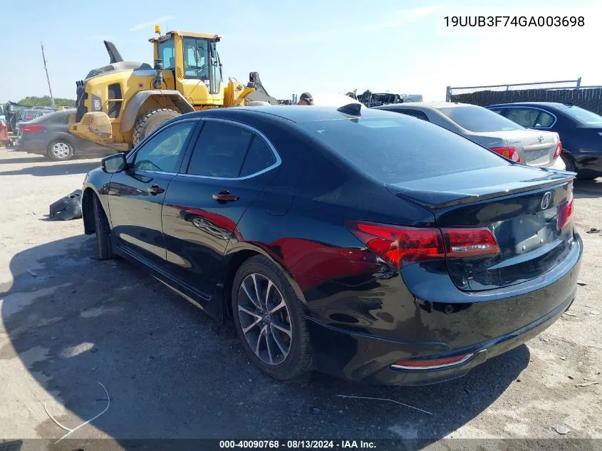 19UUB3F74GA003698 2016 Acura Tlx Advance