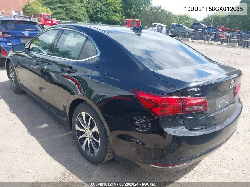 19UUB1F58GA012035 2016 Acura Tlx Tech