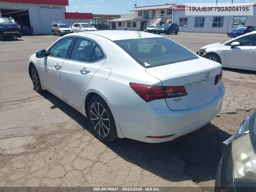 19UUB3F75GA004195 2016 Acura Tlx V6 Advance