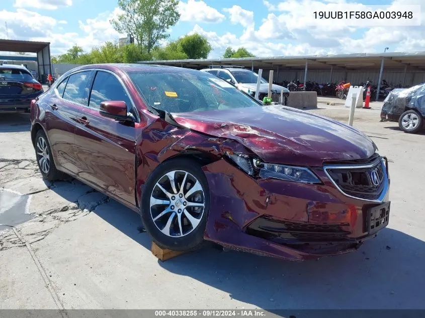 19UUB1F58GA003948 2016 Acura Tlx Tech