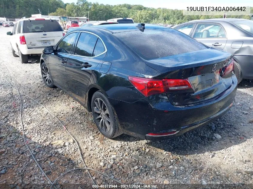 19UUB1F34GA006442 2016 Acura Tlx