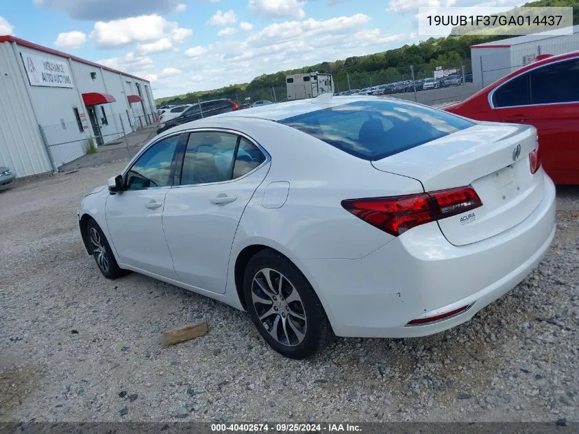 19UUB1F37GA014437 2016 Acura Tlx