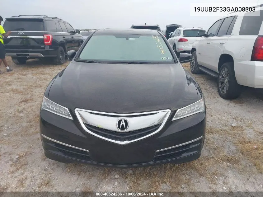 19UUB2F33GA008303 2016 Acura Tlx