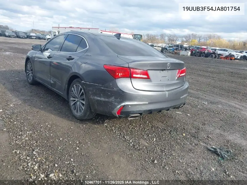 19UUB3F54JA801754 2018 Acura Tlx