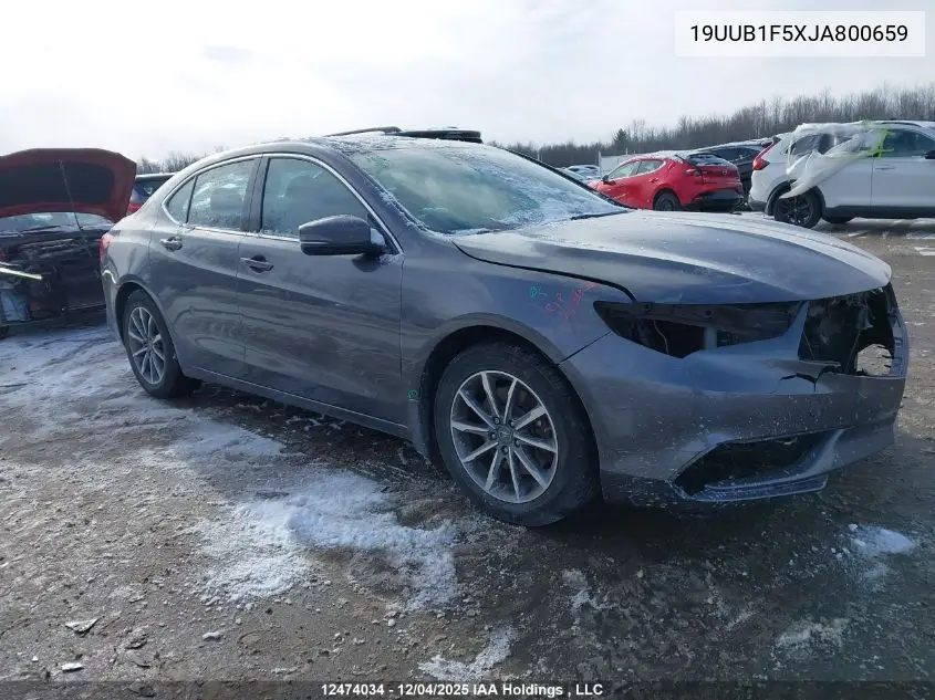 19UUB1F5XJA800659 2018 Acura Tlx Tech