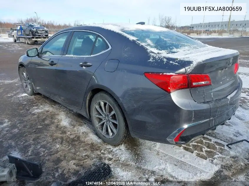19UUB1F5XJA800659 2018 Acura Tlx Tech