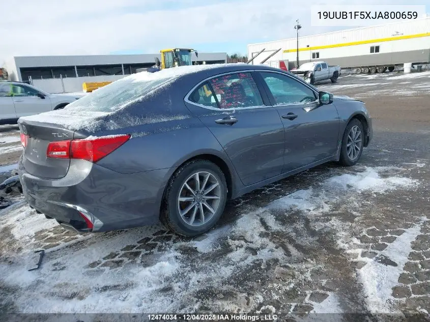 19UUB1F5XJA800659 2018 Acura Tlx Tech