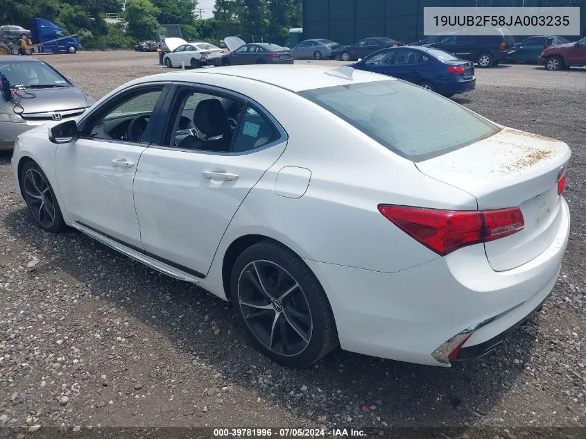 19UUB2F58JA003235 2018 Acura Tlx Tech Pkg