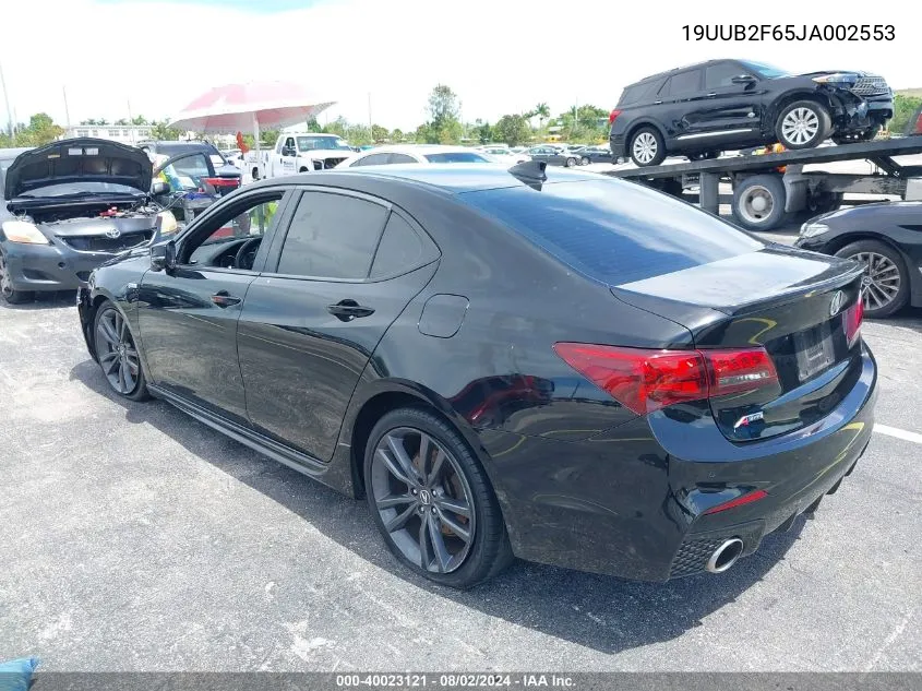 19UUB2F65JA002553 2018 Acura Tlx Tech A-Spec Pkgs