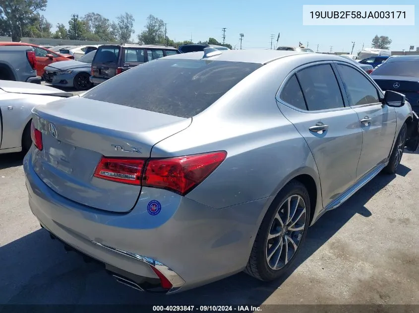 19UUB2F58JA003171 2018 Acura Tlx Tech