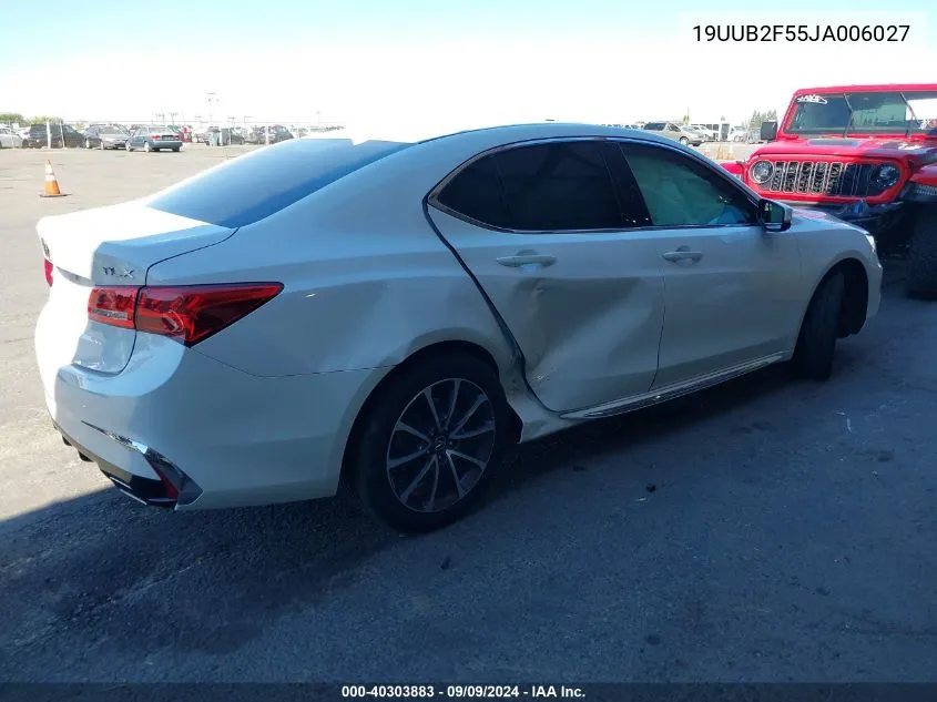 19UUB2F55JA006027 2018 Acura Tlx Tech Pkg