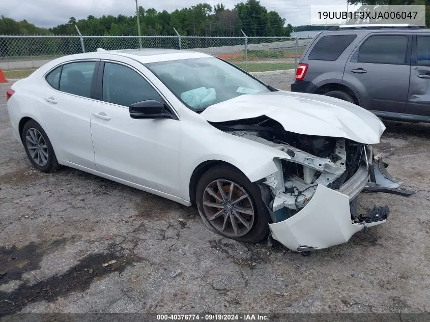 19UUB1F3XJA006047 2018 Acura Tlx