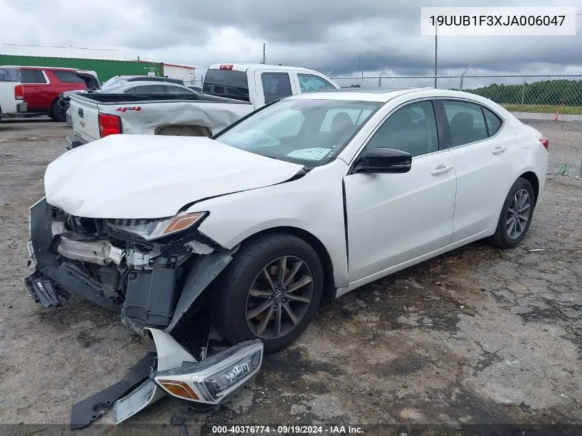 19UUB1F3XJA006047 2018 Acura Tlx