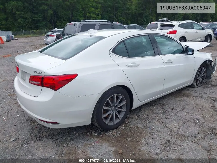 19UUB1F3XJA006047 2018 Acura Tlx