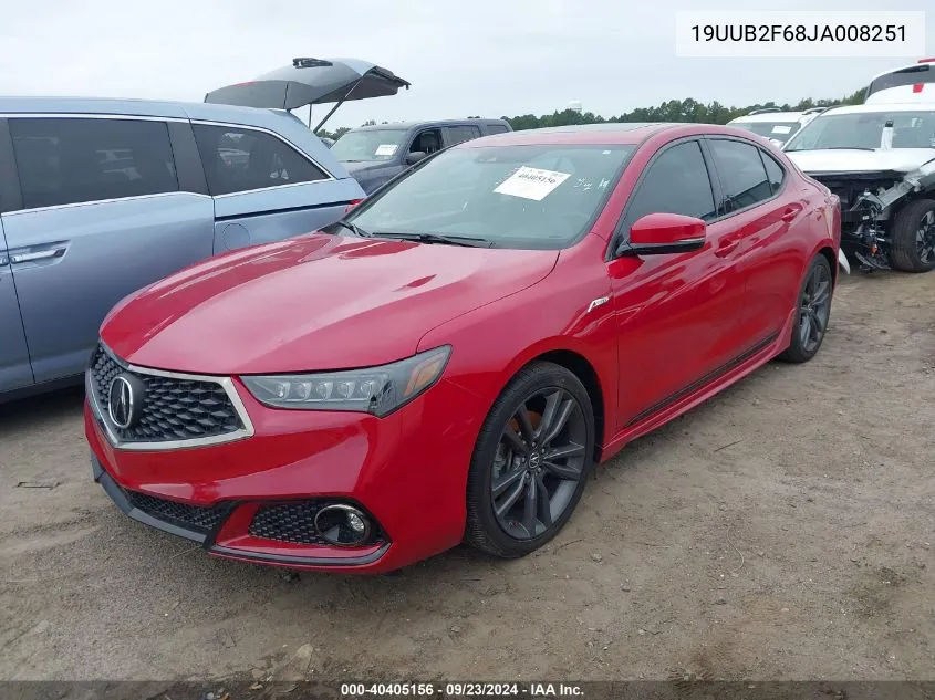 19UUB2F68JA008251 2018 Acura Tlx Tech+A/Tch+Ar