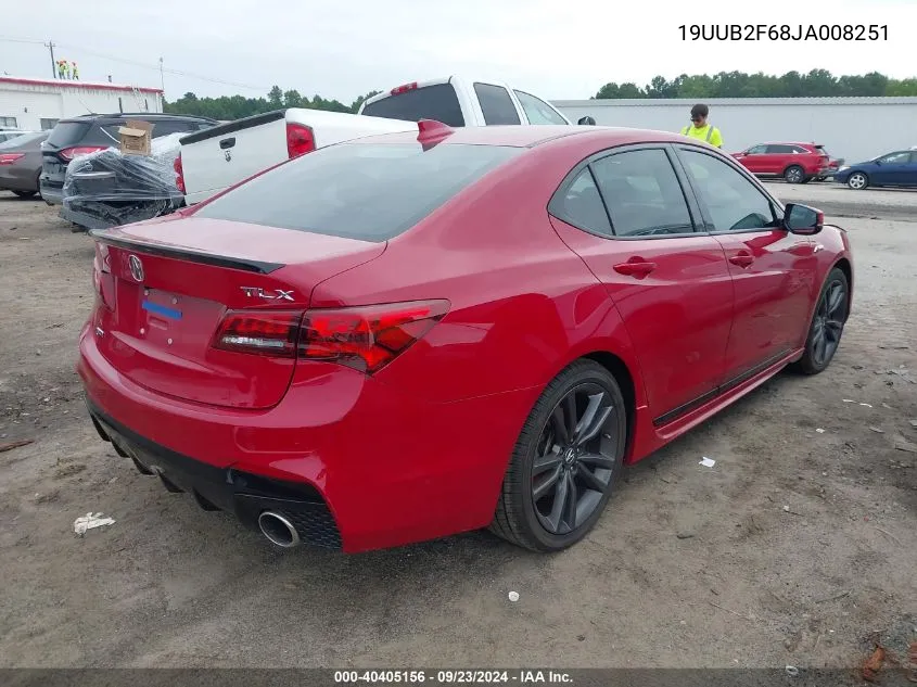 19UUB2F68JA008251 2018 Acura Tlx Tech+A/Tch+Ar