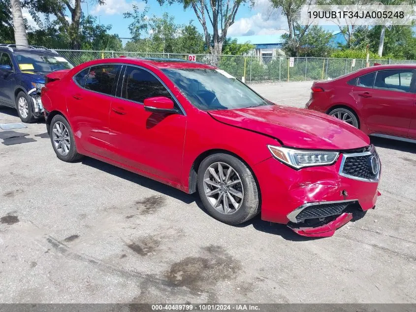 19UUB1F34JA005248 2018 Acura Tlx