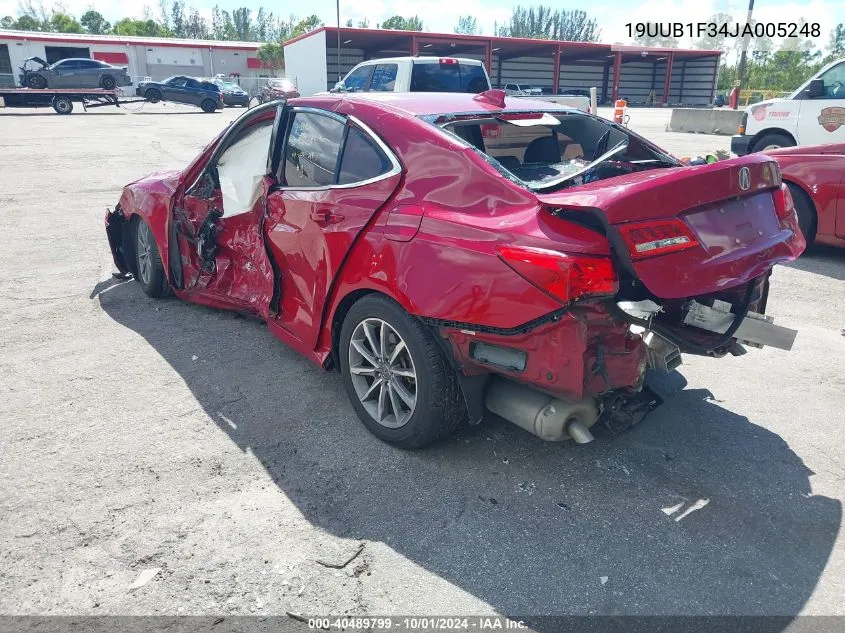 19UUB1F34JA005248 2018 Acura Tlx