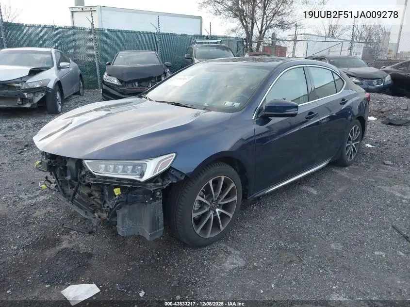 19UUB2F51JA009278 2018 Acura Tlx Tech Pkg